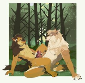 2024 absurd_res anthro bodily_fluids canid canine canis closed_eyes cum cum_on_self domestic_dog duo ejaculation erection frottage genital_fluids german_shepherd handjob_frottage herding_dog hi_res male male/male mammal on_lap outside_sex pastoral_dog penile penis plant remulle_(artist) sen_(tailsinge) sex signature sitting sitting_on_lap tail tiko_(tailsinge) tongue tongue_out tree wolf