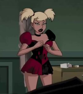 animated blonde_hair dc dc_comics dcau edit edited harley_quinn jaysonguzman567 small_breasts stripping tagme video
