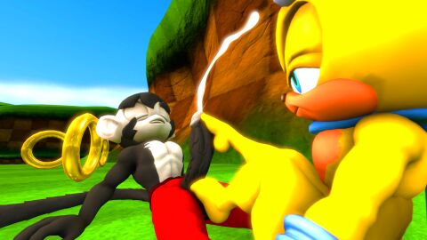 2021 3d abs anthro ape balls big_penis black_body black_fur black_hair black_nose black_tail blonde_hair blue_eyes blue_kerchief blue_wristband bodily_fluids bottomwear brown_body brown_fur chimpanzee closed_eyes clothing cum cumshot day digital_media_(artwork) doommusk duo ejaculation eyewear eyewear_on_head feet flying_squirrel foot_fetish foot_on_balls foot_on_penis foot_play footjob fur genital_fluids genitals goggles goggles_on_head grass grey_body grey_ears grey_fur grey_nose hair half-closed_eyes haplorhine hi_res huge_cock interspecies kerchief lire_(doommusk) looking_at_another looking_pleasured male male/male mammal multicolored_body multicolored_bottomwear multicolored_clothing multicolored_fur muscular muscular_anthro muscular_male narrowed_eyes on_grass orgasm outside pan_(genus) pants penis plant primate ray_the_flying_squirrel red_bottomwear red_clothing red_pants ring_(sonic) rings rodent sciurid sega sex sitting sitting_on_grass sky sonic_(series) sonic_the_hedgehog_(series) source_filmmaker_(artwork) squirrel tail teeth two-tone_body two-tone_bottomwear two-tone_clothing two-tone_fur two-tone_pants unzipped vein veiny_penis wristband yellow_body yellow_ears yellow_fur zipper