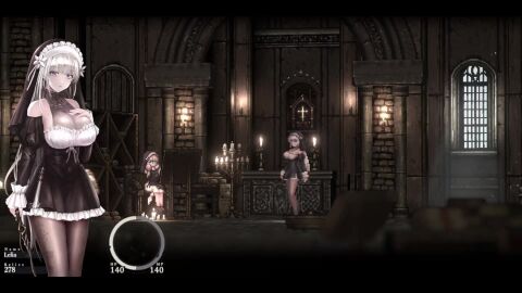 1boy 2girls animated brainwashing breasts corruption defeated defeated_heroine game_cg game_over gameplay gameplay_mechanics health_bar kissing lelia_(sinisistar) missionary missionary_position nun nun_outfit older_male penis penis_in_pussy pixel_animation sex sinisistar sinisistar2 tagme torn_clothes video video_games younger_female