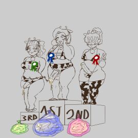 3futas artist_request award_ribbon balls bangs big_breasts big_penis bikini bikini_bottom bikini_top breasts buttbutt5 chubby_futa clothed clothing condom condom_filling contest cow_girl cow_print cowbell cum cum_on_penis curvy embarrassed erection female futa_only futanari human intersex milf monochrome mostly_nude older_female older_futa penis plump podium presenting presenting_penis public ribbon self_upload short_hair smegma spot_color standing thick_thighs thighhighs uncensored used_condom venus_body venus_futa wide_hips