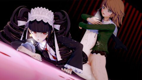 1boy 1girls celestia_ludenberg danganronpa evolto_(artist) female femboy femboy_on_female fujisaki_chihiro human koikatsu male missionary_tribadism sex tomgirl tribadism white-skinned_female white_skin