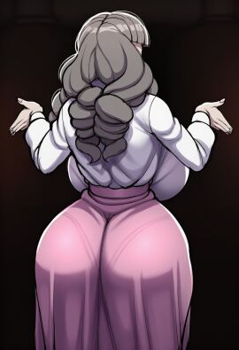 ai_generated ass ass_focus big_ass big_butt blackwhiplash_(style) clapping_ass clapping_cheeks dress fear_and_hunger fear_and_hunger:_termina friend_yours huge_ass marina_(fear_and_hunger) trans_woman