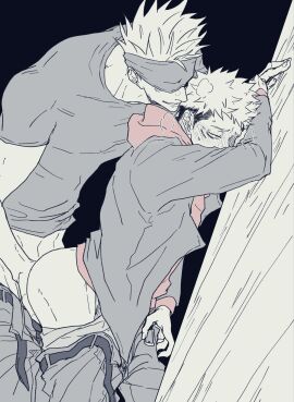 bara gay itadori_yuuji jujutsu_kaisen kawuso__gy male male_focus male_only muscular muscular_male satoru_gojo yaoi