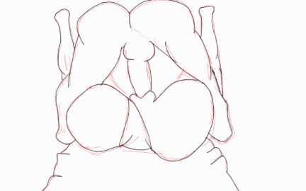 2d 2d_(artwork) 2d_animation animated bigger_dom bunzee female mating_press pussy vagina