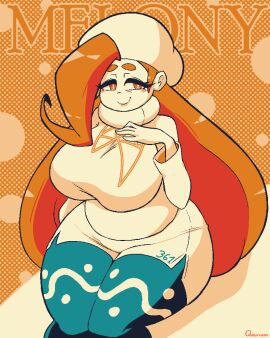 big_breasts breasts female female_focus female_only human human_only light-skinned_female light_skin lipstick long_hair melony_(pokemon) nintendo older_female pokemon pokemon_ss quarium solo solo_female thick_thighs thighs white_eyeshadow