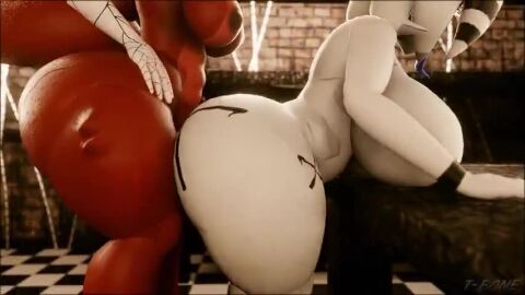 2girls ahe_gao animated bending_over bent_over bent_over_table breasts cryptiacurves doggy_style fazclaire's_nightclub female female_only fexa fexa_(cryptia) five_nights_at_freddy's fox fox_girl futa_on_female futanari hands_on_hips jiggle jiggling_breasts marie_(cally3d) penetration puppet_(fnaf) purple_tongue red_fur smiling_at_viewer smug t-bone589 tagme thick_thighs thighs thrusting thrusting_forward thrusting_into_pussy tongue tongue_out vaginal_penetration vaginal_sex video white_body white_hair white_pupils white_skin