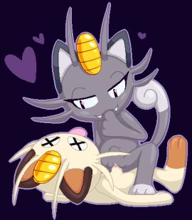 1boy 1girls alolan_meowth anthro cat_ears cat_tail dominant_female fainted female furry male meowth pokemon pokemon_(species) pokemon_sm pussy sex thanu vagina vaginal_penetration vaginal_sex