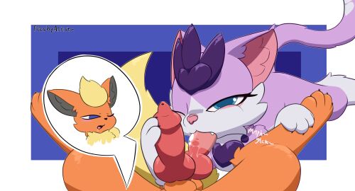 2_penises absurd_res animal_genitalia animal_penis anthro blush bodily_fluids canid canine canine_genitalia canine_penis claws diphallia diphallism drooling duo eeveelution feeshyartist felid feline fellatio female feral feral_on_feral first_person_view flareon generation_1_pokemon genitals giver_pov hi_res holding_leg holding_penis male male/female male_pov mammal miu_(feeshyartist) multi_genitalia multi_penis nintendo onomatopoeia oral penile penis philikkahn pokemon pokemon_(species) saliva saliva_on_penis sex sound_effects text