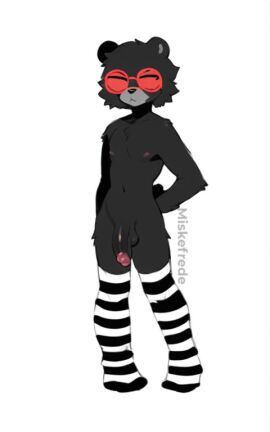 1boy bear body femboy focus furry glasses male miskefrede
