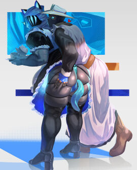 2boys ass ass_focus ass_grab cat_boy cat_ears catboy crossdressing cypher_(valorant) faceless_character faceless_male gay grabbing_ass grabbing_from_behind heels high_heels maid maid_headdress maid_outfit maid_uniform male male/male male_focus male_only mask masked masked_male no_humans non-human non-human_only not_hotspring omen_(valorant) stockings tail thigh_boots thighhighs thong valorant yaoi