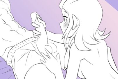 animated balls bouncycherries female fondling_balls handjob male massaging_balls oc