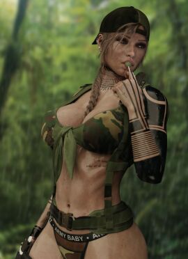 1girls 3d armed ass athletic athletic_female backwards_cap backwards_hat bad_bitch big_ass big_breasts big_thighs bikini bitchy blender blender_cycles braided_hair breasts brown_eyes brown_hair camouflage cap female female_only glistening_body gun harness highres huge_breasts impractical_armor impractical_clothing impractical_outfit jungle lara_croft lara_croft_(classic) leg_wraps light_skin lolipop long_hair looking_away_from_viewer military nipple_bulge panties pinup rain raining self_upload solo tattoo tattoos thick_ass thick_thighs tomb_raider tomb_raider_(classic) weapon wet wet_body wet_skin writing_on_clothes your_waifu