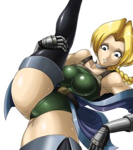 1girls armor arms ass bare_shoulders black_thighhighs blonde_hair blue_coat blue_eyes braided_ponytail breasts brown_straps cameltoe castlevania castlevania_legends choker cleavage clenched_teeth coat covered_navel covered_nipples covered_pussy deadmoon eyebrows eyelashes female frown gauntlet gauntlets green_leotard grey_choker grey_trim hips huge_ass konami large_breasts latex_leggings legs leotard long_eyelashes long_hair metal nervous nervous_expression o-ring ponytail pussy shiny_ass shiny_body shiny_breasts shiny_butt shiny_clothes shiny_hair shiny_pussy shiny_skin sonia_belmont straps thick_eyelashes thick_thighs thighhighs thighs thin_eyebrows very_long_hair white_background wide_hips