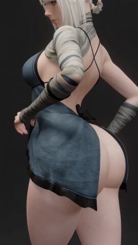 3d big_ass blender cpt-flapjack grok_imagine hip_focus hip_sway hips kaine_(nier) keyd10iori lieutenant_flapjack lingerie nier_replicant tagme teasing teasing_viewer thick_ass thick_thighs thighs video