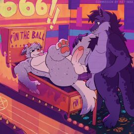 1:1 anal anal_sex animated anthro arcade ass balls big_ass big_butt blep body_hair border_collie canid canid_demon canine canis carpet chest_hair collie curling_toes cute_fangs demon domestic_dog duo fangs feet gay gay_male genitals hand_on_leg hellhound herding_dog ketinha loop lying male male/male male_penetrated male_penetrating male_penetrating_male mammal mythological_canine mythological_creature mythology nbdog nude on_back overweight overweight_anthro overweight_male pastoral_dog paws penetration penile penile_penetration penis penis_in_ass pinball pubes sex sheepdog short_playtime skee-ball table_lotus_position teeth thick_thighs tongue tongue_out yaoi