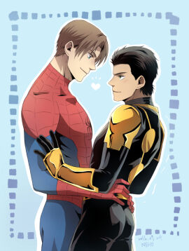 gay male marvel marvel_comics neho_(art) nova_(marvel) peter_parker sam_alexander spider-man ultimate_spider-man yaoi