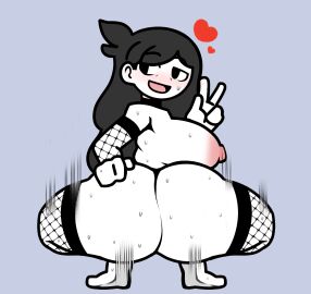 1girls :d accurate_art_style ass ass_focus ass_shake black_eyes black_hair blush breasts clothing female female_only fishnet_thighhighs fishnets heart huge_ass huge_breasts jaiden_animations jaidenanimations jaidens_mom large_ass large_breasts legwear long_hair looking_at_viewer looking_back milf mommy mother motion_lines nipples nose_blush open_mouth sexually_suggestive smile solo spread_legs squatting steca sweat thelazyart thick_ass thick_legs thick_thighs thighhighs thighs twerking v wide_hips youtube youtuber youtuber_girl youtubers