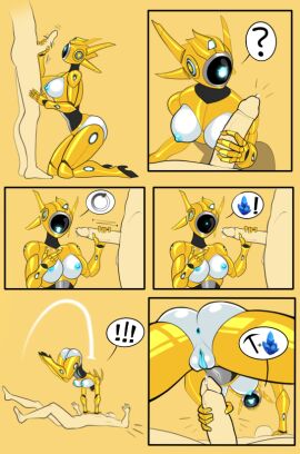 1girls anus ass breasts comic comic_page drone female nipples probe_(starcraft) protoss pussy robot robot_girl sex spacemaxmarine speech_bubble starcraft starcraft_2