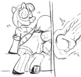 aer0_zer0 anal anal_grip anal_tugging anthro anus big_anus bottomless bottomless_skirt coco_pommel_(mlp) furry my_little_pony skirt squirting squirting_from_anal standing standing_sex upskirt