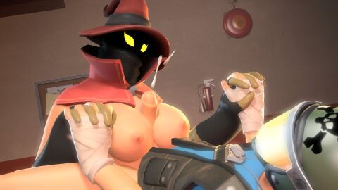1boy 1girls breasts cum cute female fempyro handheld handholding love male marksdv paizuri scout_(team_fortress_2) straight team_fortress_2 titfuck titjob