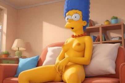 ai_generated blue_hair female female_solo fingering fingers girl marge_simpson masturbation no_sound pussy rubbing rubbing_pussy solo solo_female tagme the_simpsons vaginal_penetration video yellow_body