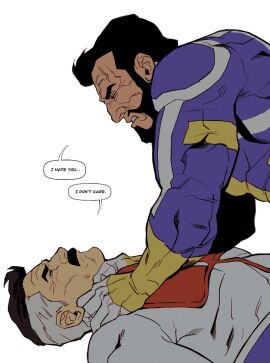 beard bonjourdraws daddy dilf enemies gay hate homosexual invincible male moustache nolan_grayson omni-man rivals the_immortal