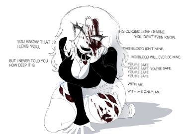 1girls 7_eyes ass belly big_ass booty_shorts breasts collar cute depressed depression dialog dialogue eyelashes eyeliner eyes female female_yandere fetal_pose fetal_position fupa huge_ass huge_breasts makeup multi_eye nails oc original original_character r8toa self-harm_scars self_insert sharp_nails short_shorts shorts sock stockings tagme text thick_thighs thighs thoughts toa_(r8toa) yandere