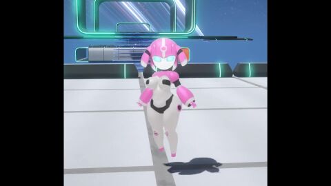 1girls ass_expansion big_ass big_breasts breast_expansion breast_growth breast_growth_(enlargement) breasts breasts_bigger_than_head bright_eyes fipetopia robot robot_boy robot_girl robot_humanoid tagme video