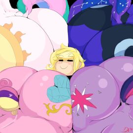1boy 4girls alicorn anthro anthrofied ass ass_sandwich big_ass big_butt cutie_mark dock equine female female_anthro femdom friendship_is_magic hasbro huge_ass huge_butt human human_male human_on_anthro interspecies large_ass large_butt male male/female male_human/female_anthro mare multiple_females multiple_girls my_little_pony princess princess_cadance_(mlp) princess_celestia_(mlp) princess_twilight_sparkle_(mlp) royal_sisters_(mlp) royalty surrounded surrounded_by_ass thelunarmoon twilight_sparkle_(mlp) unseen_female_face