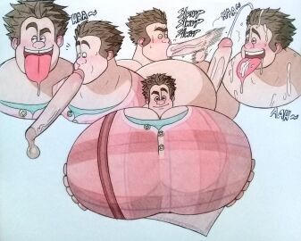 1boy bara big_breasts big_chest big_moobs big_nipples big_pecs big_tits blowjob blush blushing breasts chest cnb2804 cum cum_in_mouth cum_on_face cum_shot cumming dilf face_closeup gay gigantic_breast gigantic_chest gigantic_moobs gigantic_pecs gigantic_pectorals gushing_cum huge_breasts huge_chest huge_moobs huge_pecs hyper_breast hyper_chest hyper_moobs hyper_pecs hyper_pectorals large_breasts large_chest large_moobs large_pecs large_pectorals long_dick long_penis male male_blushing male_nipples male_only male_tits male_with_breasts massive_breasts massive_chest massive_moobs massive_pecs massive_pectoral moobs muscular muscular_chest muscular_male nipples oral oral_sex pecs pectorals penis ralph_(wreck-it_ralph) tits wreck-it_ralph yaoi