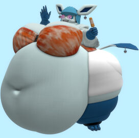 anthro anthro_only bbw big_breasts breasts cleavage eeveelution female female_anthro female_only female_pokemon furry furry_female furry_only glaceon hailey_beaumont huge_breasts kingofthekabuto obese obese_anthro obese_female overweight overweight_anthro overweight_female pokemon pokemon_(species) queenofthekabuto solo solo_anthro solo_female solo_furry tagme thick_thighs wide_hips