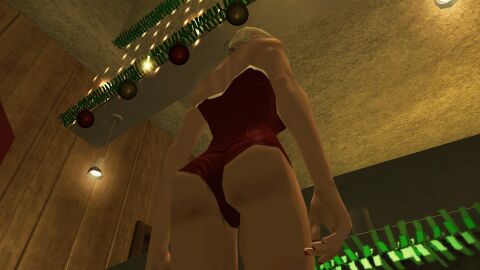 3d ass blonde_hair christmas christmas_outfit corset female hitman hitman_blood_money io-interactive screenshot sexy short_hair twintails video_games white_skin
