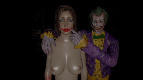 1boy 1girls 3d batman:_arkham_city batman_(series) breasts completely_naked completely_nude dc dc_comics facepaint female forced_smile joker male naked naked_female nude nude_female paint simple_background skyliner79 smile smiley_face smiling_at_viewer staring_at_viewer talia_al_ghul talia_al_ghul_(arkham_city) the_joker