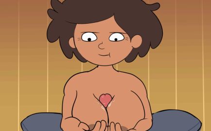 1boy 1girls :t amphibia animated animated_gif asian_female baohda bee_boonchuy black_milf breasts brown_hair dark-skinned_female dark-skinned_male dark_skin disney disney_channel female gif huge_breasts male married_couple milf mr._boonchuy mrs._boonchuy oum_boonchuy paizuri simple_background smile straight thai