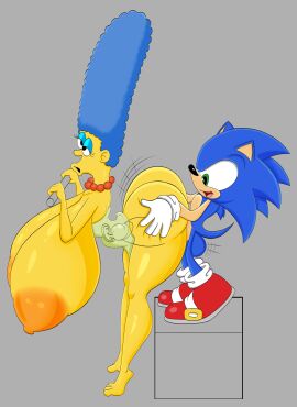 1boy 1girls 20th_century_fox 20th_century_studios anthro ass bad_anatomy bent_over breasts crossover cum cum_in_pussy cum_inside eastern_and_western_character female huge_ass huge_breasts huge_cock human human_on_anthro impregnation male male/female marge_simpson penetration penis pussy sega sonic_(series) sonic_the_hedgehog sonic_the_hedgehog_(series) the_simpsons weird_crossover
