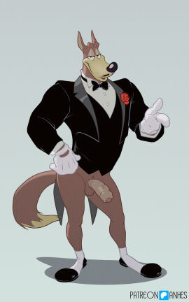 2d anhes big_penis cock daddy dick gay male muscles penis solo solo_male tex_avery_wolf yaoi