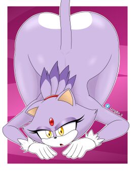 1girls ass blaze_the_cat cat_girl catgirl completely_nude female furry_female golden_eyes longbit_0 mobian mobian_(species) naked_female nude nude_female pose posing sega solo sonic_(series) sonic_the_hedgehog_(series) tagme yellow_eyes