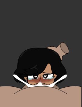 animated beat_banger beat_banger_(mod) big_penis blowjob blowjob_face boobs breasts brown_hair coliarabeat cum_in_mouth face_fucking female kaila kaila_and_nesro male nesro original penis short_hair