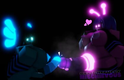 2futas 3d alien alien_girl alien_humanoid antennae antennae_(anatomy) artist_name axolotl axolotl_ears axolotl_girl axolotl_humanoid balls big_breasts big_cock blue_eyes blue_hair blue_pupils blue_skin breasts cock_ring cock_ring_(decorative) delightfullymischievous female frottage futa_only futanari glowing glowing_cock_ring glowing_eyes glowing_genitalia glowing_penis glowing_pupils heart hearts_around_head intersex looking_away musk musky musky_cock penis pink_eyes pink_hearts pink_pupils pink_skin purple_hair roblox robloxian self_upload shy shy_girl smegma thigh_highs titties watermark