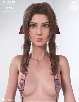 3d aerith_gainsborough aerith_gainsborough_(floral_delight) aerith_gainsborough_(pink_mermaid) bikini bikini_top blonde-haired_female blonde_female breasts cute cute_face female final_fantasy final_fantasy_vii final_fantasy_vii_advent_children final_fantasy_vii_rebirth final_fantasy_vii_remake green_eyes lingerie petite petite_body petite_breasts petite_female petite_tits pink_body pink_nipples pink_skin realistic sexy small_breasts vixen_bildhauer