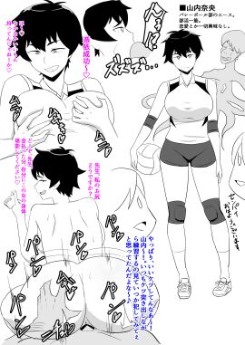 !? 1girls ass ass_grab breast_grab breasts censored cheek_bulge clothing female from_behind ghost grabbing_own_breast gym_uniform japanese_text knee_pads male nananaa777 open_mouth oral oral_invasion oral_possession original penetration penis possession pussy sex shirt short_hair shorts smile spirit spread_legs translation_request vaginal_penetration volleyball