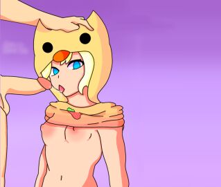 2d ahiiruw artist_request blue_eyes duck mamada oral original rubia sumisa tagme