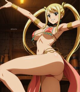 1girls ai_generated big_breasts blonde_hair breasts busty curvy dancer dancer_outfit dancing eleniart fairy_tail female female_only long_hair lucy_heartfilia posing seductive skimpy skimpy_clothes skimpy_outfit solo suggestive twintails voluptuous wide_hips