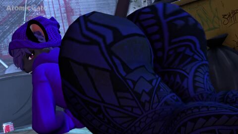 3d animated atomic_(atomicgato) atomicgato big_ass femboy forbidden_pants furry gay sound source_filmmaker tagme twerking video