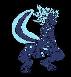 amphibian anthro anus axolotl blush genitals male marine mole_salamander penis salamander saracatunga69 solo