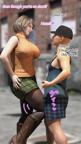 1boy 1girls 3d ashley_graham ashley_graham_(ella_freya) ass babuu big_ass big_breasts bottom_heavy breasts bust busty capcom chest curvaceous curvy curvy_figure female female_focus height_difference hips hourglass_figure huge_ass huge_breasts human large_ass large_breasts legs light-skinned_female light_skin male male/female mature mature_female miniskirt resident_evil resident_evil_4 resident_evil_4_remake short_male shorter_male skirt slim_waist straight tall_female taller_female teasing thick thick_hips thick_legs thick_thighs thighs top_heavy voluptuous waist wide_hips