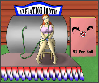 1girls 2008 carnival_game colored comic female hose judasrockinpriest red_hair stage stool tagme