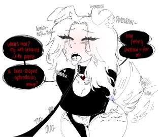 1girls aphrodisiac canine collar dog_ears dog_girl dog_tail drug female horny leash leash_pull oc original original_character r8toa self_insert thick toa_(r8toa)