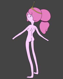 accurate_art_style adventure_time ass back_view female nude princess_bubblegum